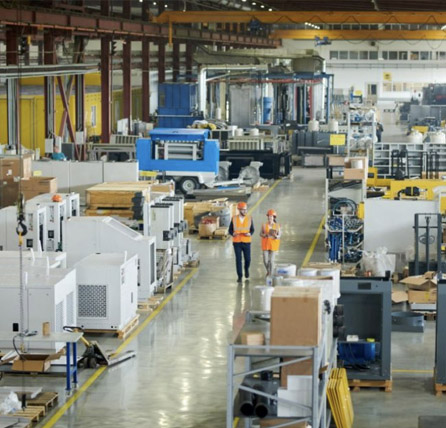 Industrial air quality monitoring for manufacturing facilities