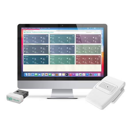 Desktop air quality monitoring solution for local HibouAir sensor data logging